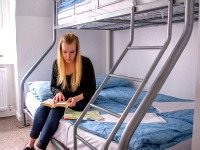 A dorm room at Hyde Park Inn